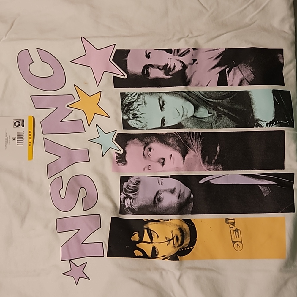 NWT NSYNC crop t-shirt White size XL